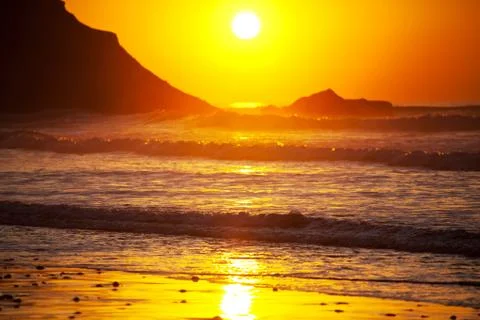 Sea sunset Stock Photos