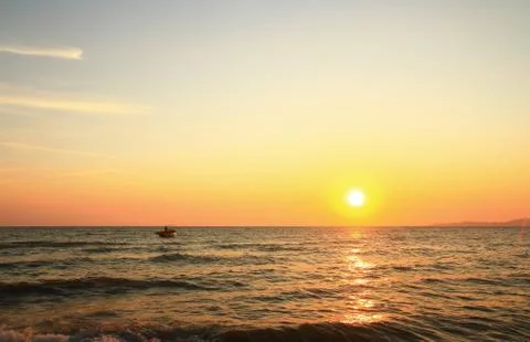 Sea sunset 스톡 사진