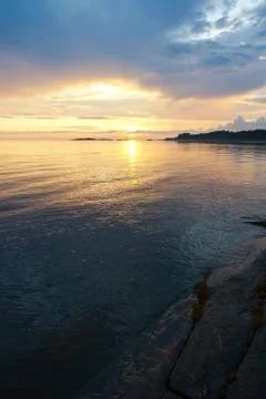 Sea sunset Stock Photos
