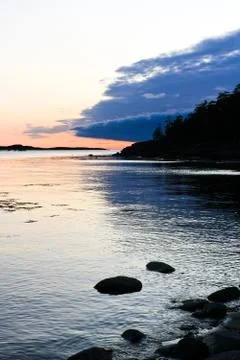 Sea sunset Stock Photos
