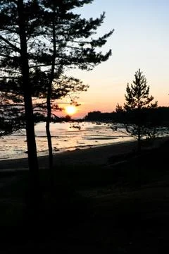Sea sunset Stock Photos