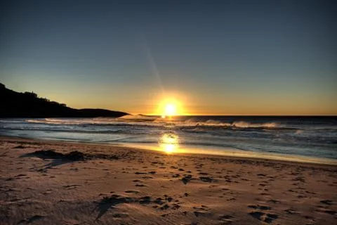 Sea sunset Stock Photos