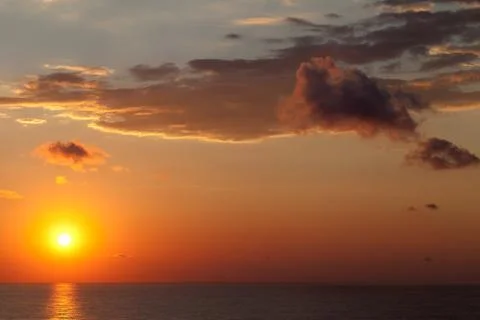 Sea at sunset Stock Photos