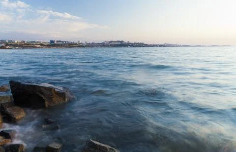 Sea at sunset Stock Photos