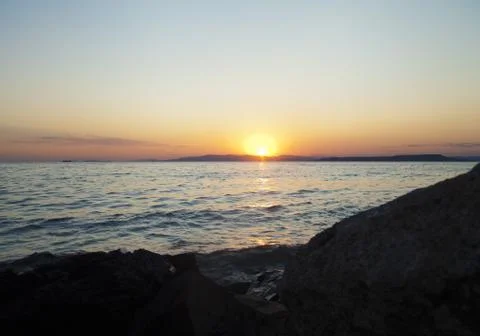 Sea at sunset Foto stock