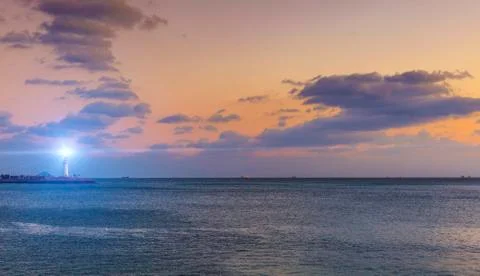 Sea sunset Stock Photos