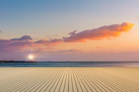 Sea sunset Stock Photos