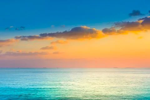 Sea sunset Stock Photos