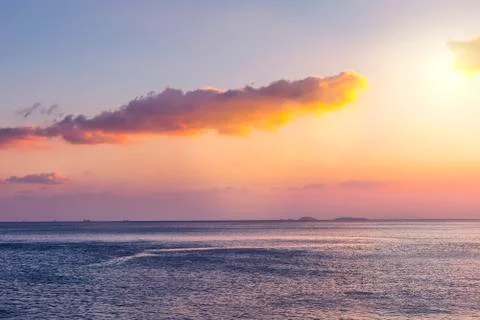 Sea sunset Stock Photos