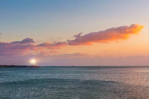 Sea sunset Stock Photos