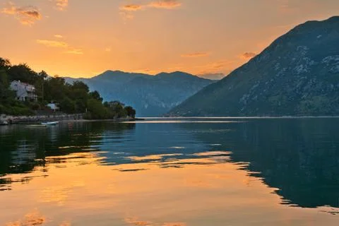 Sea sunset Stock Photos