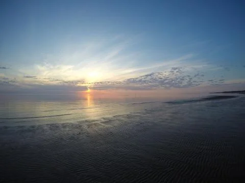 Sea sunset Stock Photos