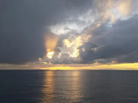 Sea sunset Stock Photos
