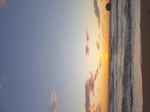 Sea sunset Stock Photos