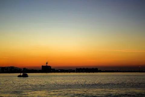 Sea sunset Stock Photos