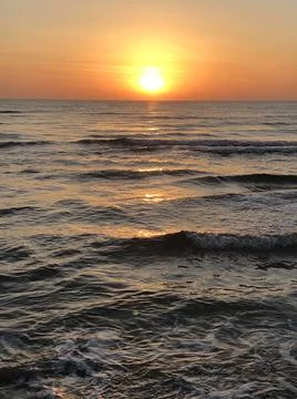 Sea sunset Stock Photos