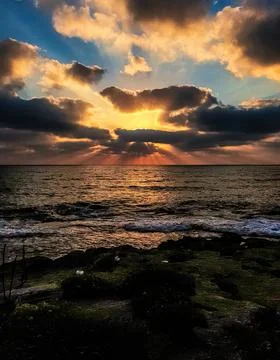 The Sea Sunset Stock Photos