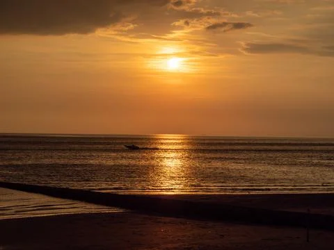 Sea at sunset. Stock Photos