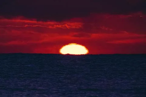 Sea sunset Stock Photos