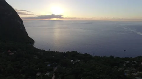 Sea at sunset with slight cloud Stock Footage 66339476