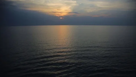 Sea at sunset time Stock Footage 75464902