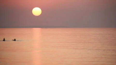 Sea sunset time laps Stock Footage 874529