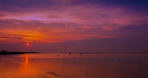Sea sunset Time lapse Stock Footage 99688056