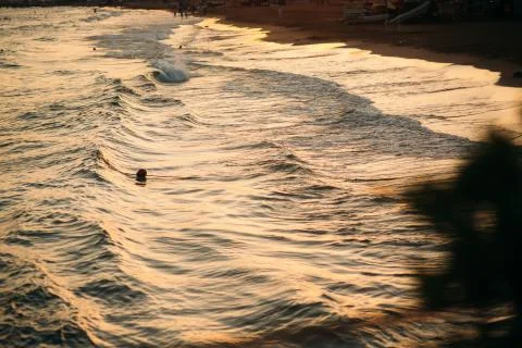 Sea in sunset time Stock-Fotos