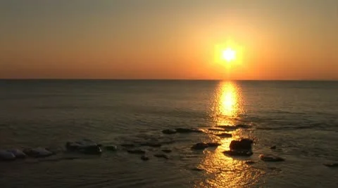 Sea sunset, timelapse Stock Footage 8985782