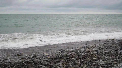 Sea surf in cloudy weather Vídeos de archivo 297475212