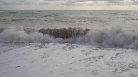 Sea surf during a storm Stock Footage 206059479