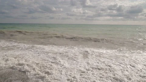 Sea surf during a storm Stock Footage 213525907