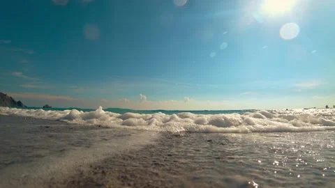 A sea surf Stock Footage 87325046