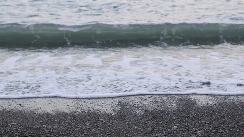 Sea surf on a pebble beach Stock Footage 292287260