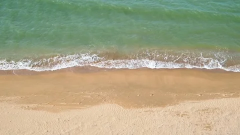 Sea surf on sandy beach, slow motion Stock Footage 324807064