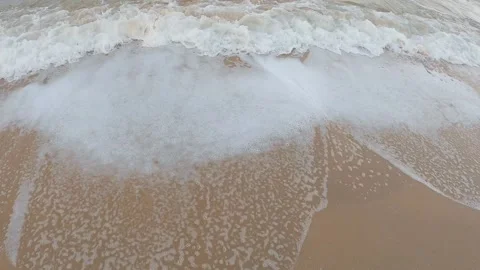 Sea surf on sandy coast Stock Footage 226786293