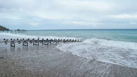 Sea surf ,slow motion Stock Footage 87213812