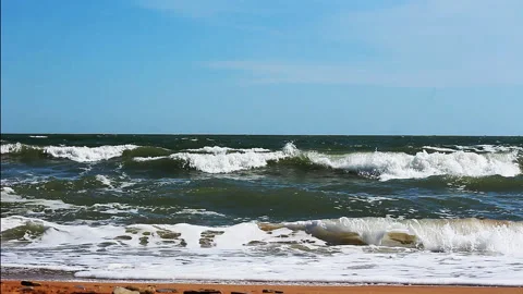 Sea surf on a summer day Stock Footage 112294385