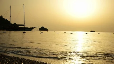 Sea surf at sunrise Stock Footage 78285992