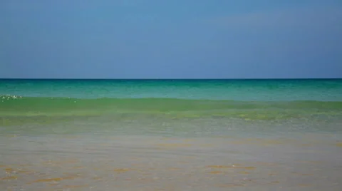 Sea surf  on tropical beach Video stock 33471870
