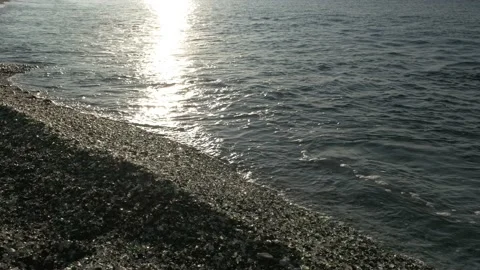 The sea surf washes the coast. Stock Footage 164535542