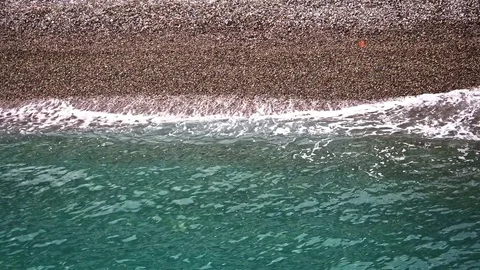 Sea surf waves on the beach Stock Footage 84746276