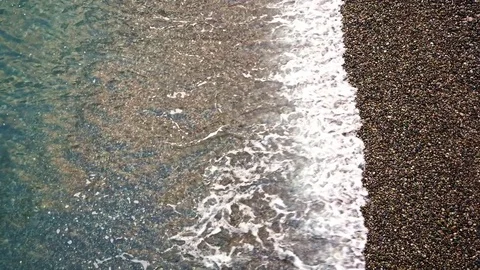 Sea surf waves on the beach Stock Footage 84804217