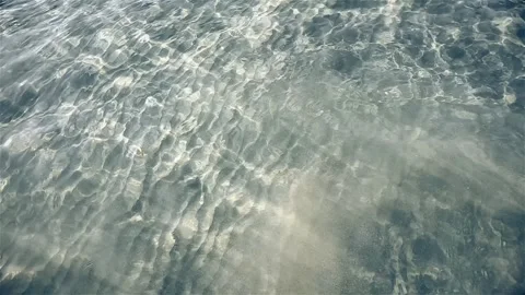 Sea surface closeup slow motion rays of sun shining on the sea Stock Footage 240642233