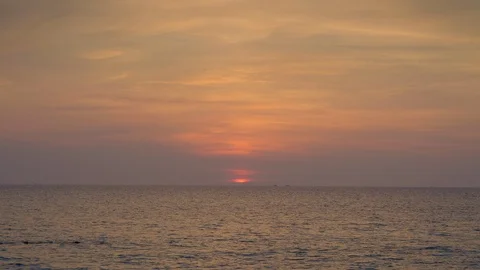 Sea surface with dark waves and open water during beautiful sunset Stock Footage 114982110