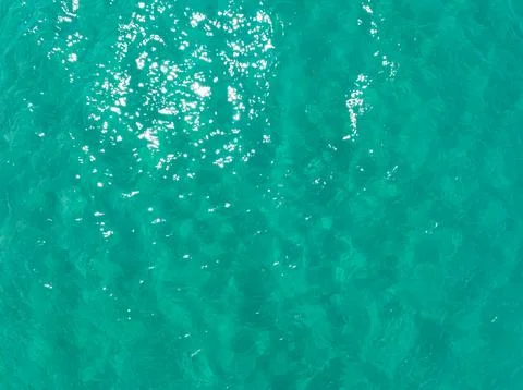 Sea surface ocean waves background,Top view ocean sea water texture backgroun Stockfoto's