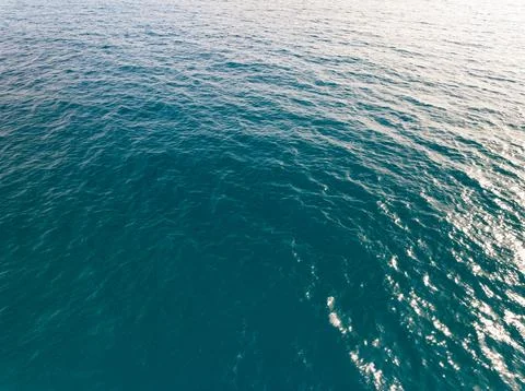 Sea surface ocean waves background,Top view ocean sea water texture backgroun Foto stock