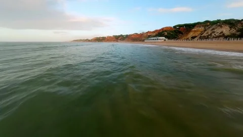 Sea surface ripples under soft morning light Video stock 346091175