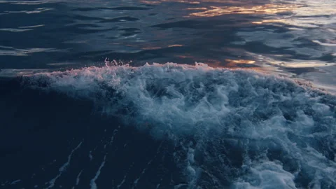 Sea surface as seen from the moving sailing boat Stock Footage 341659122