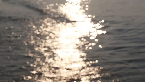Sea surface sparkling beach,abstract blurry background at the seaside  Stock Footage 106205037